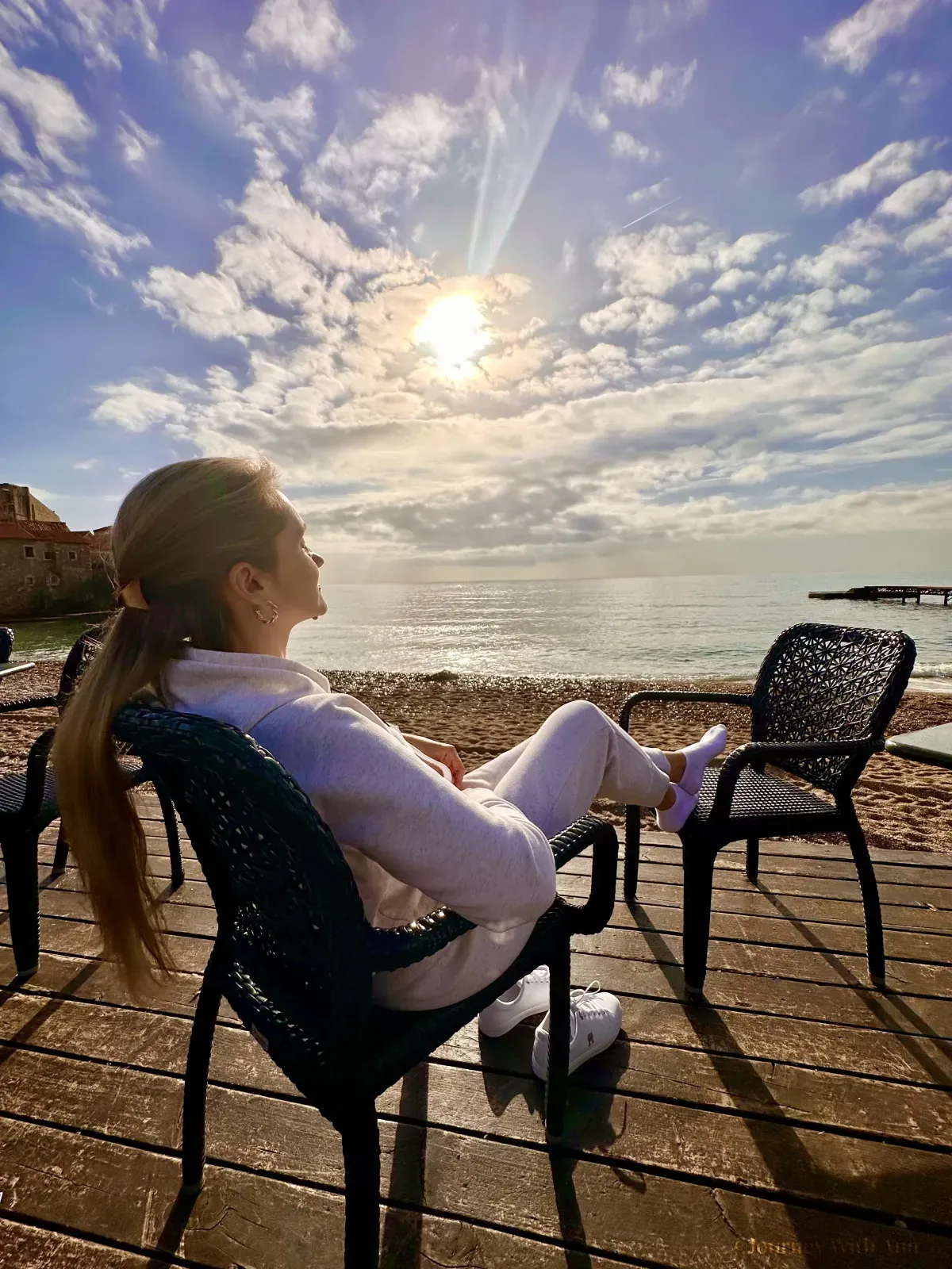 It's very rare to see weather like this in January, Richardova Glava Beach, Budva, Montenegro
